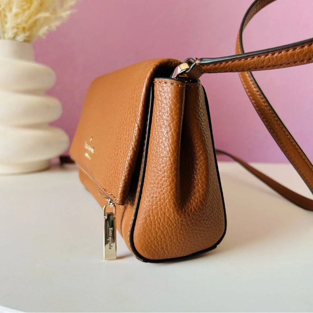 kate spade New York Tan Pebbled Leather Crossbody Bag - Picture 5 of 8